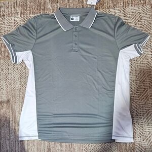 Nano Charcoal and White Polo Shirt